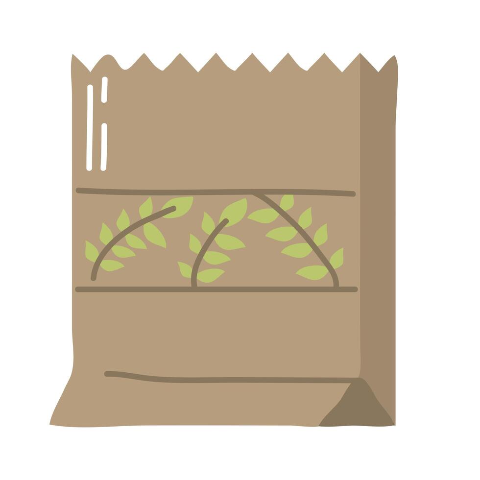 bolsa de papel ecológica vector