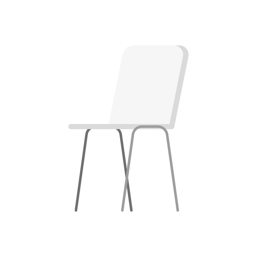 white chair furniture vector