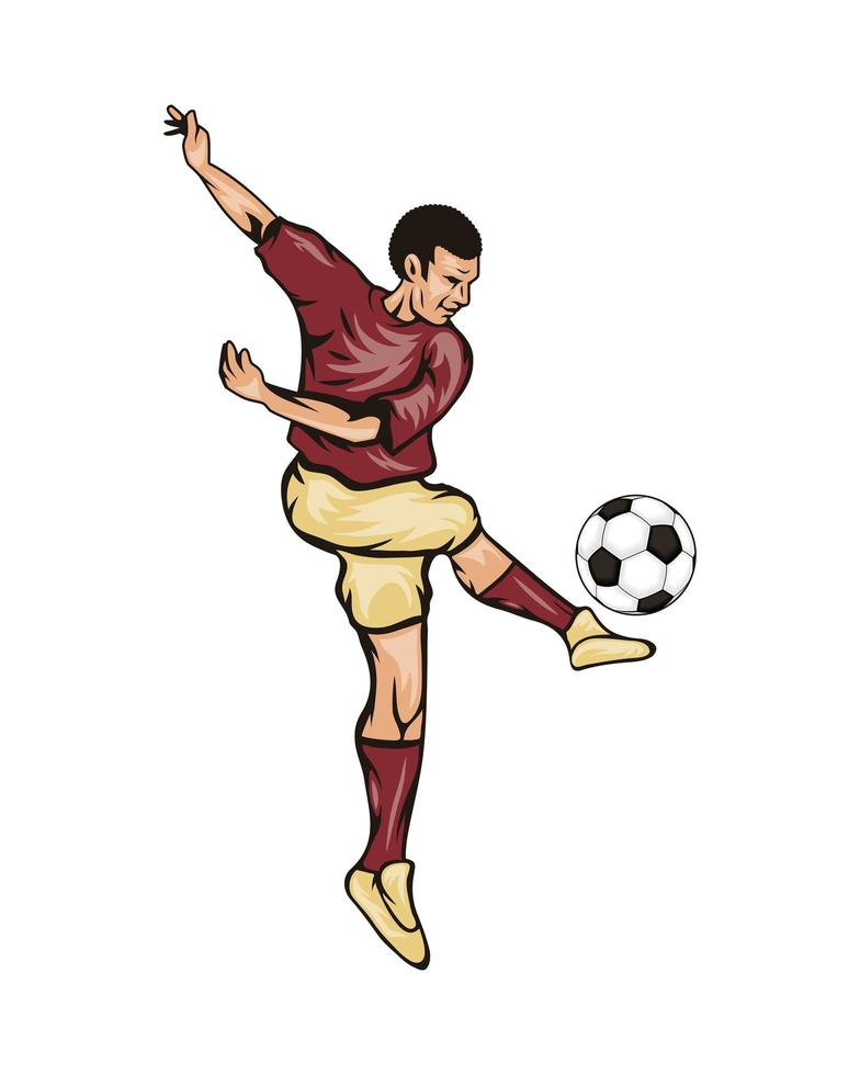 jugador de fútbol vector