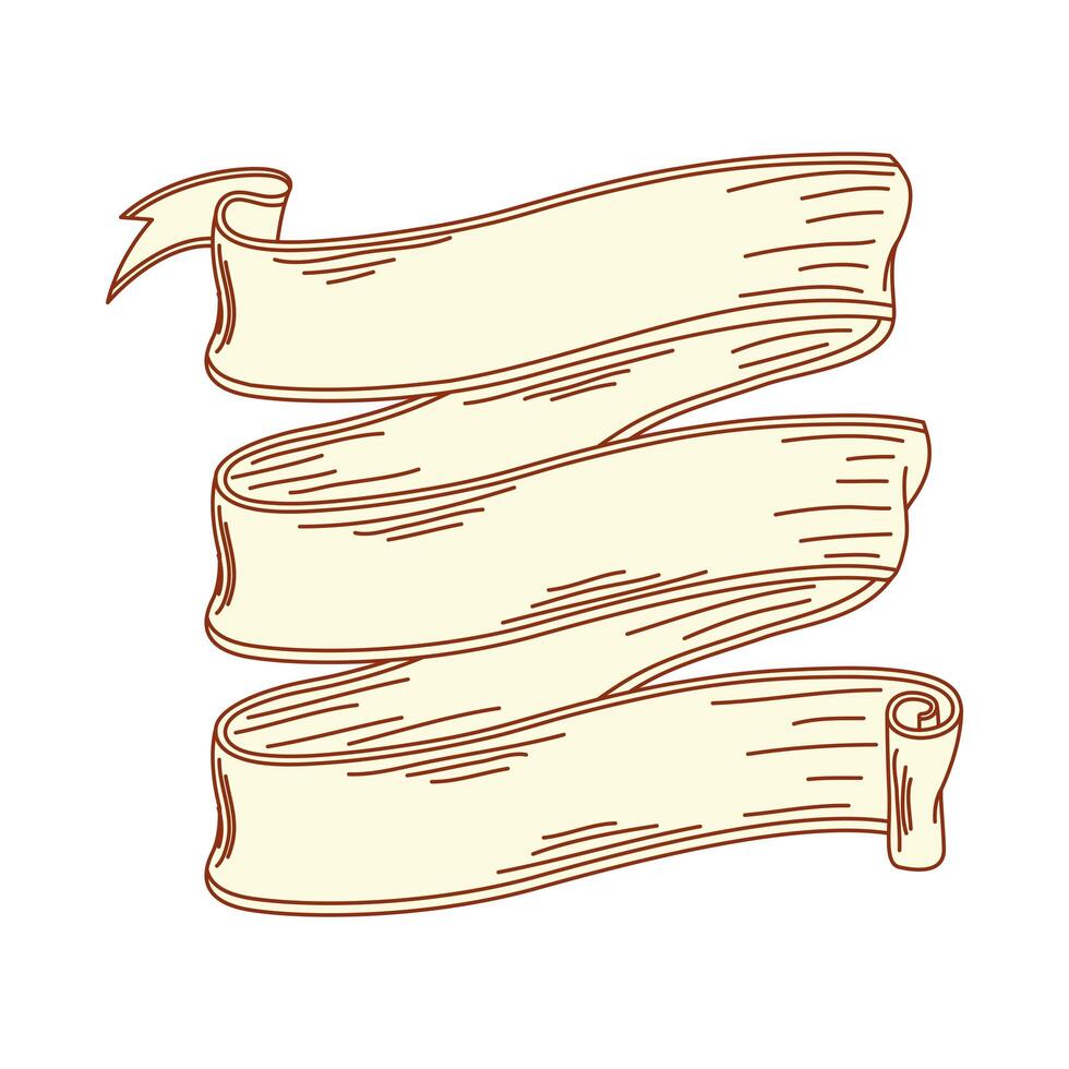 spiral sketch ribbon vector