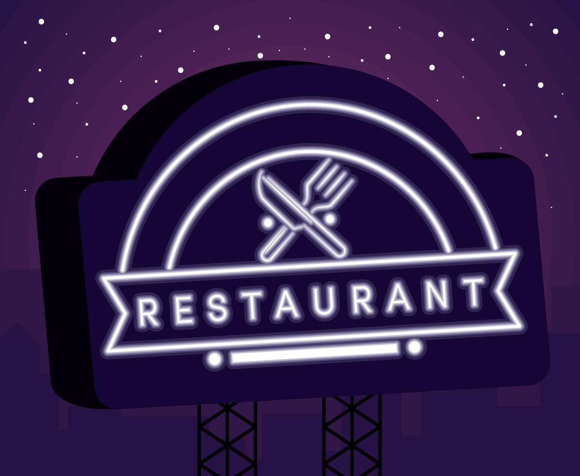 restaurant banner with cutlery vector