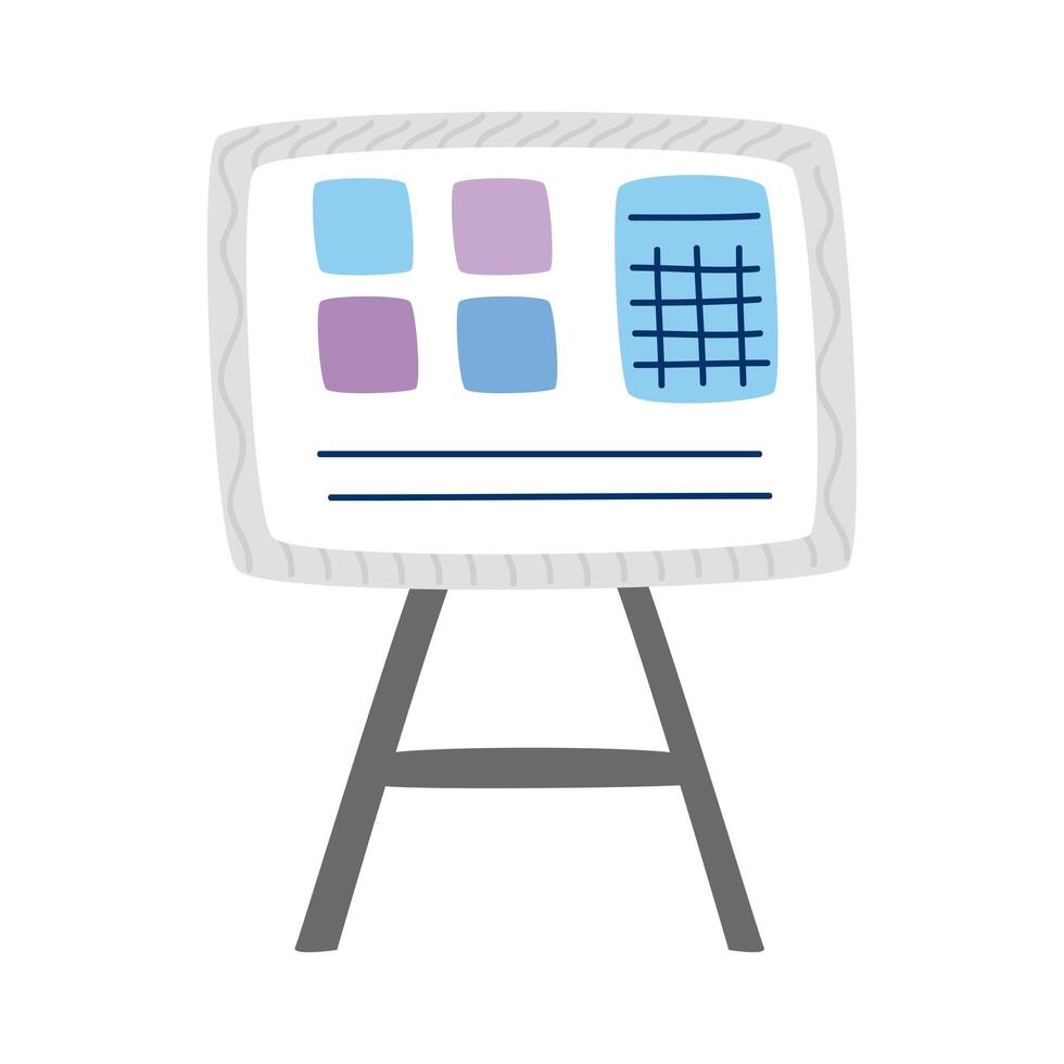 Presentation board icon vector