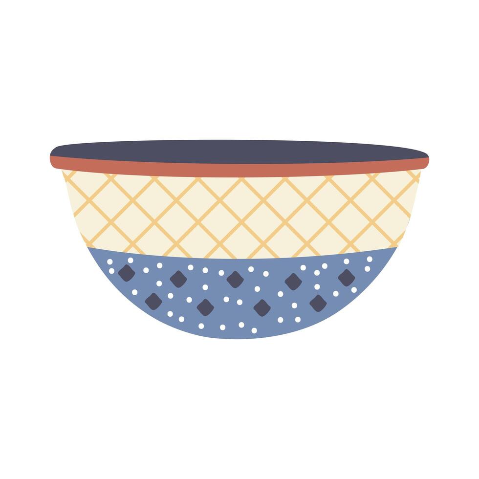 porcelain bowl utensil vector