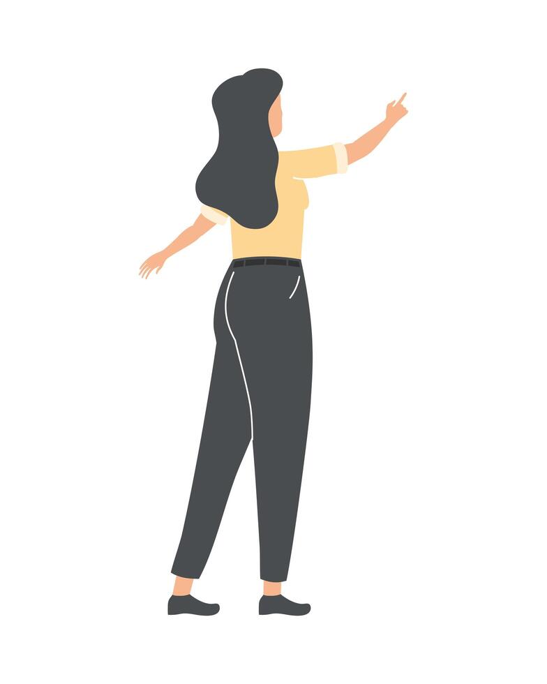 woman back trainning vector