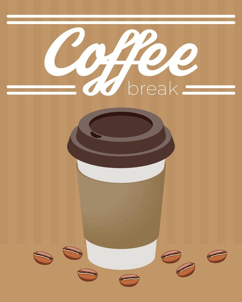 coffee take way pot vector