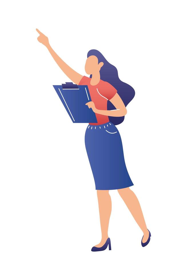 businesswoman with document vector