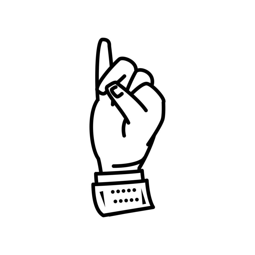 hand in mudra gesture vector