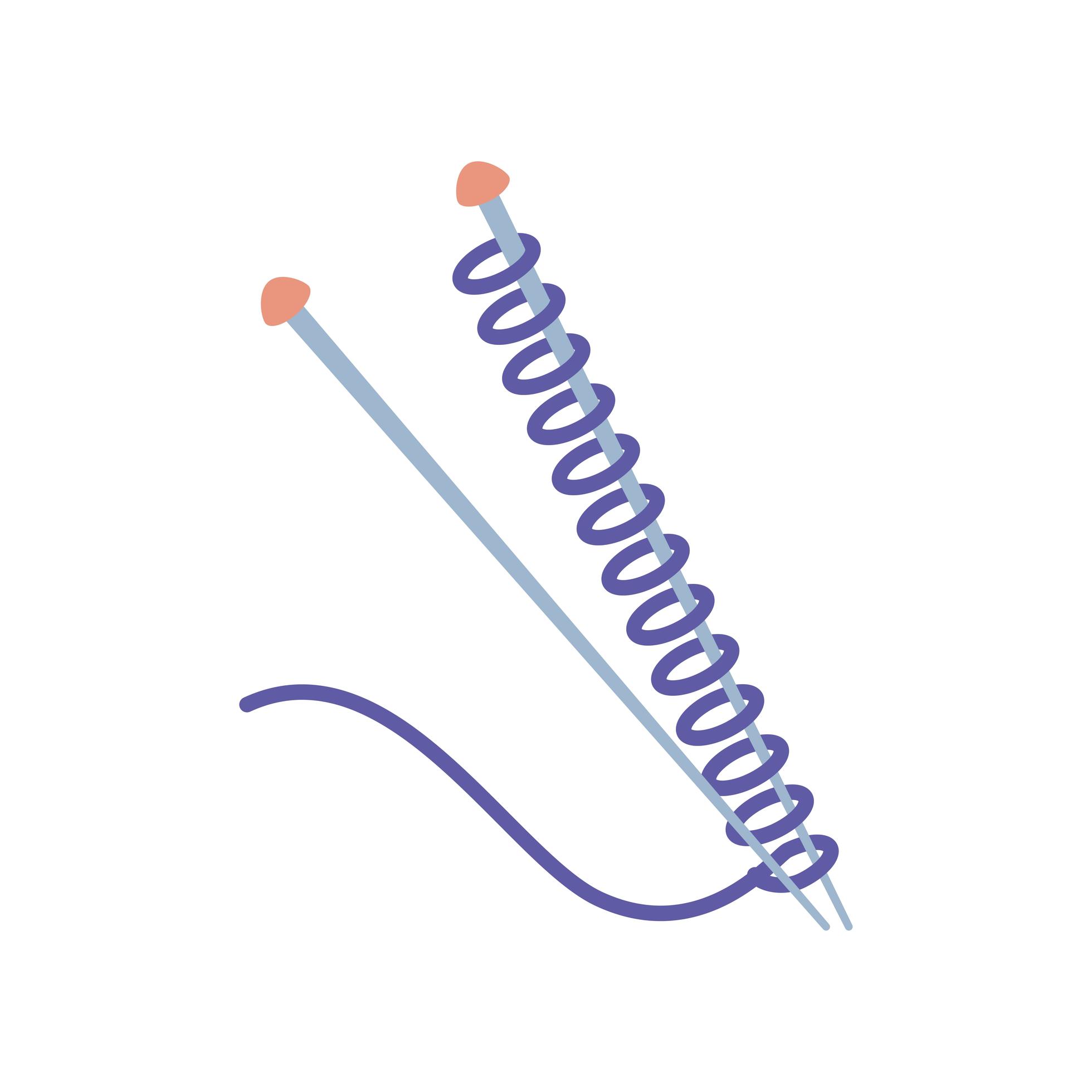 knitting needles and thread 3751301 Vector Art at Vecteezy