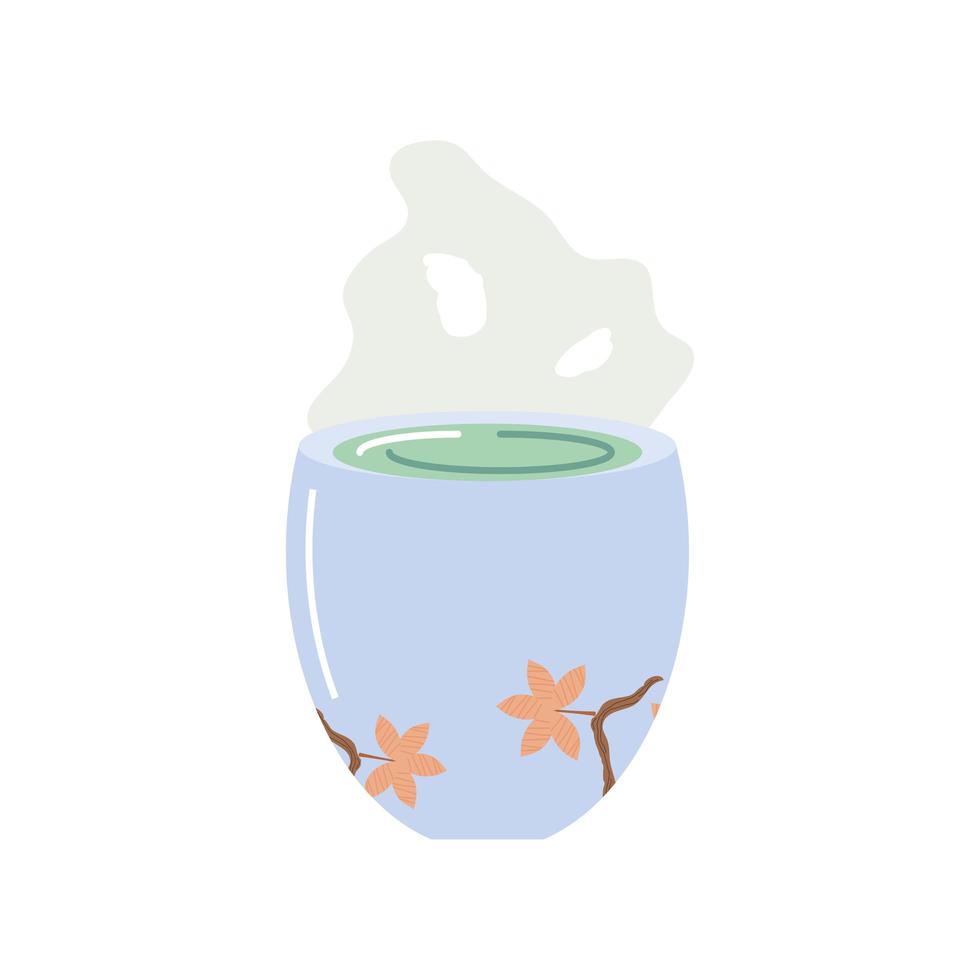 taza de té caliente vector