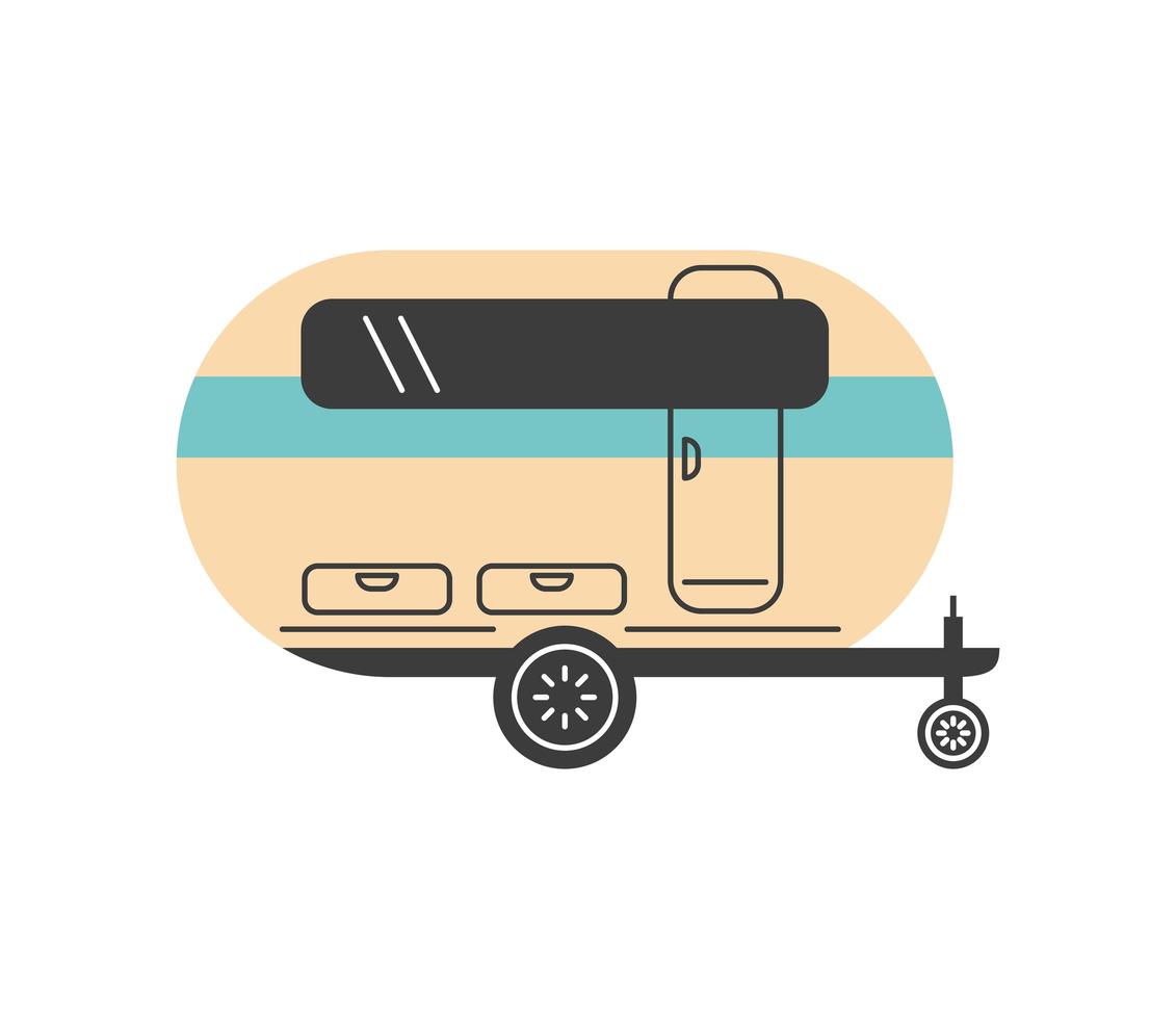 camper trailer classic vector