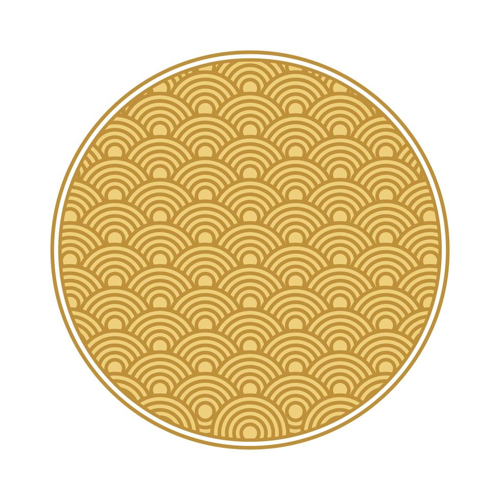 korean pattern circle figure vector
