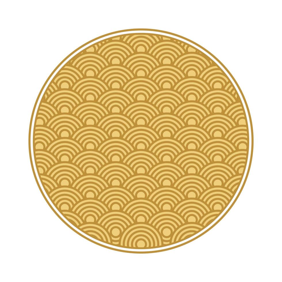 korean pattern circle figure vector