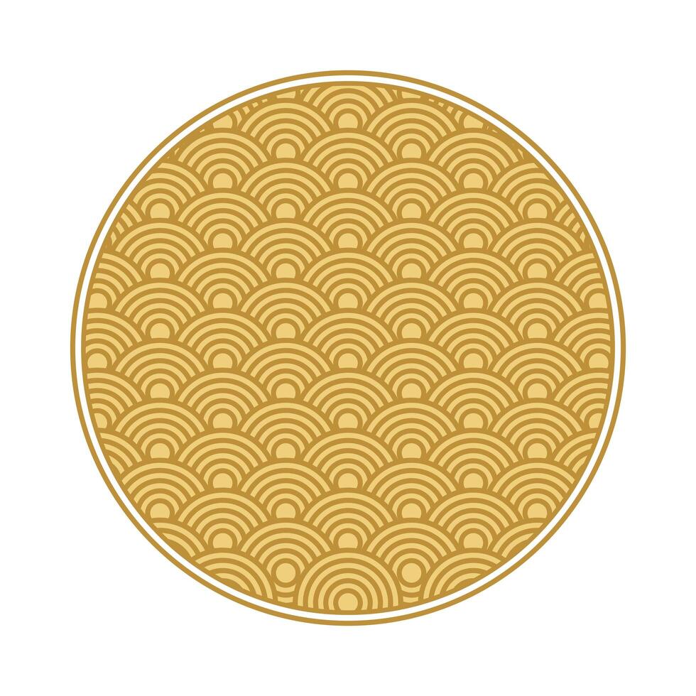 korean pattern circle figure vector