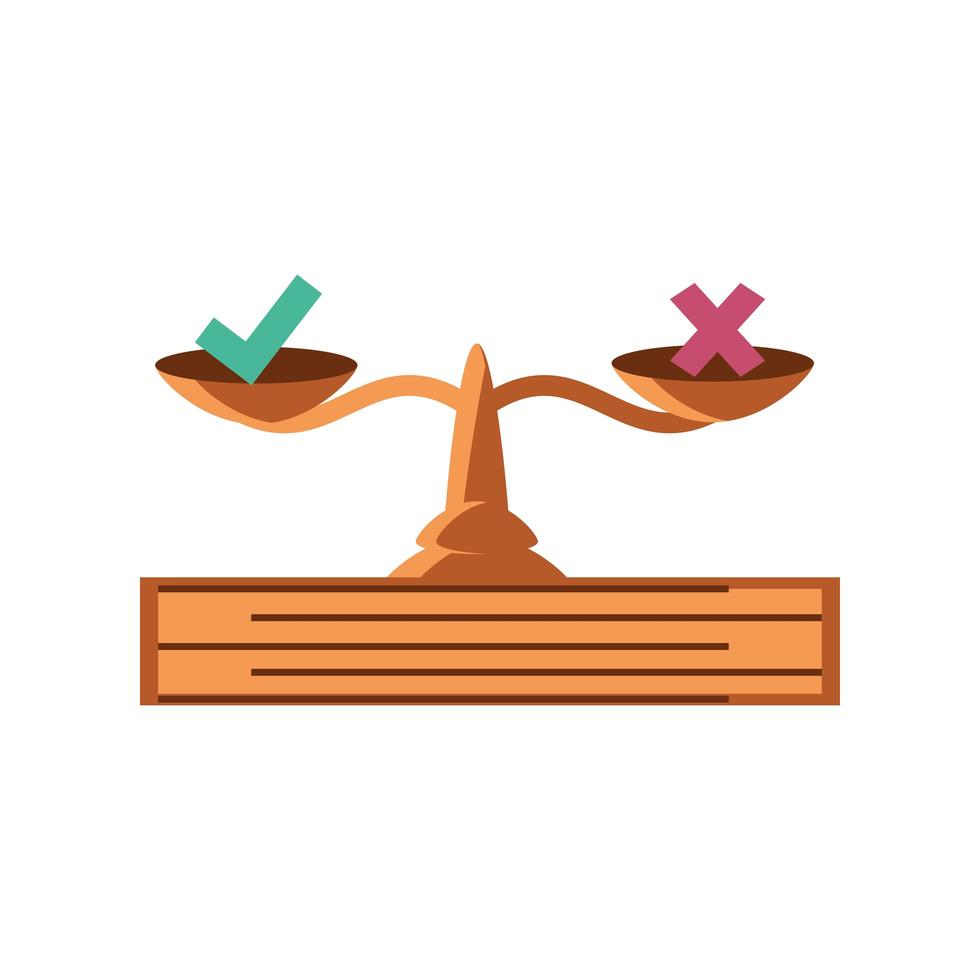 right or wrong marks in balance vector
