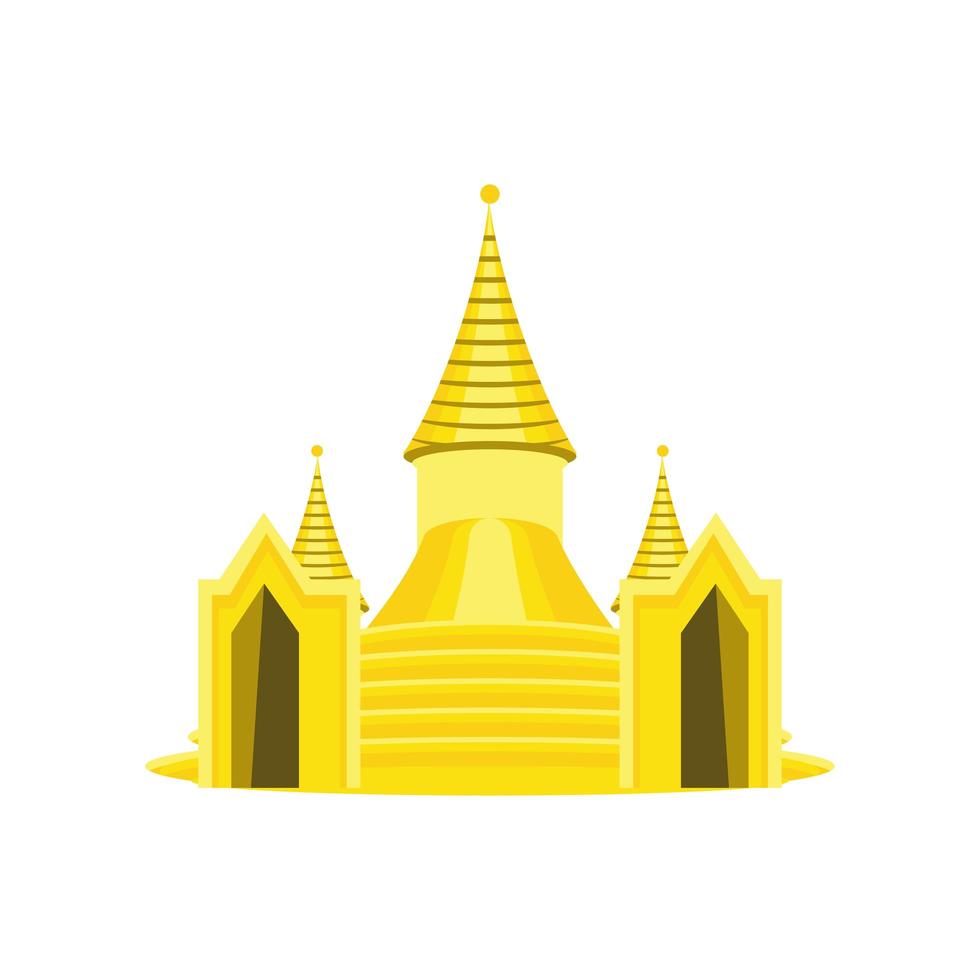templo en tailandia vector