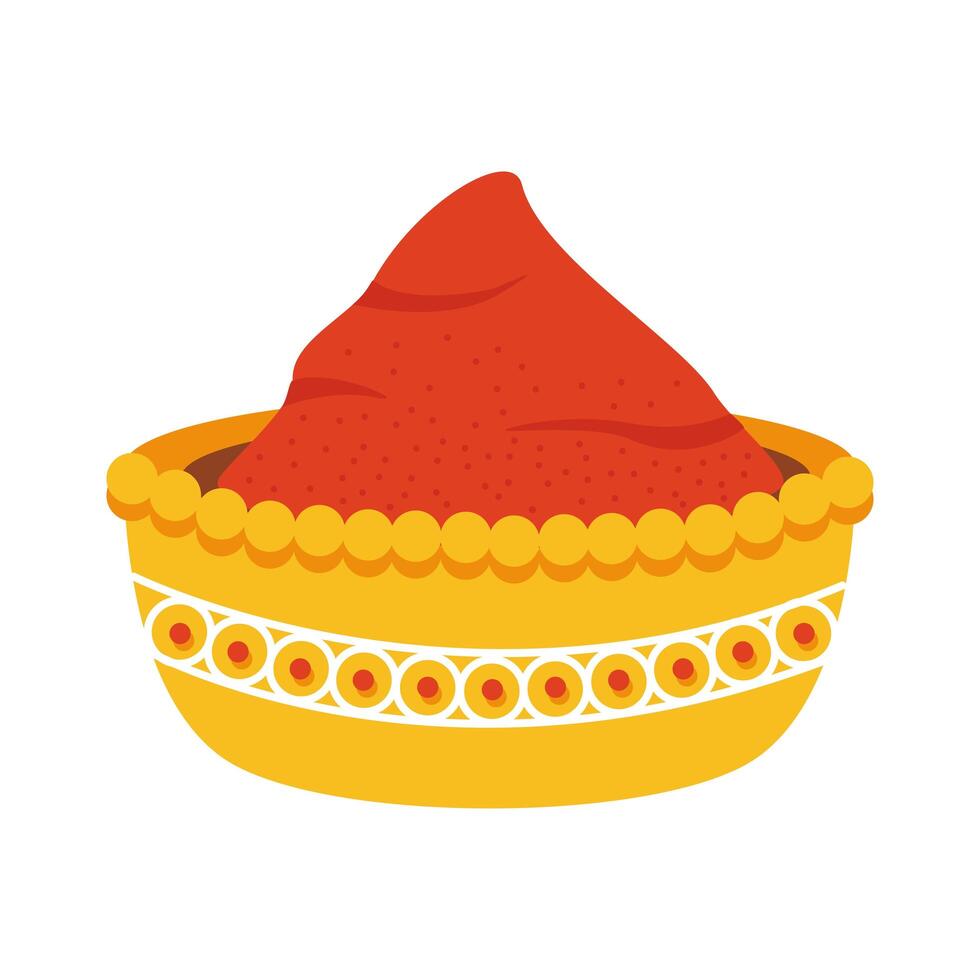 Indian powder bowl vector
