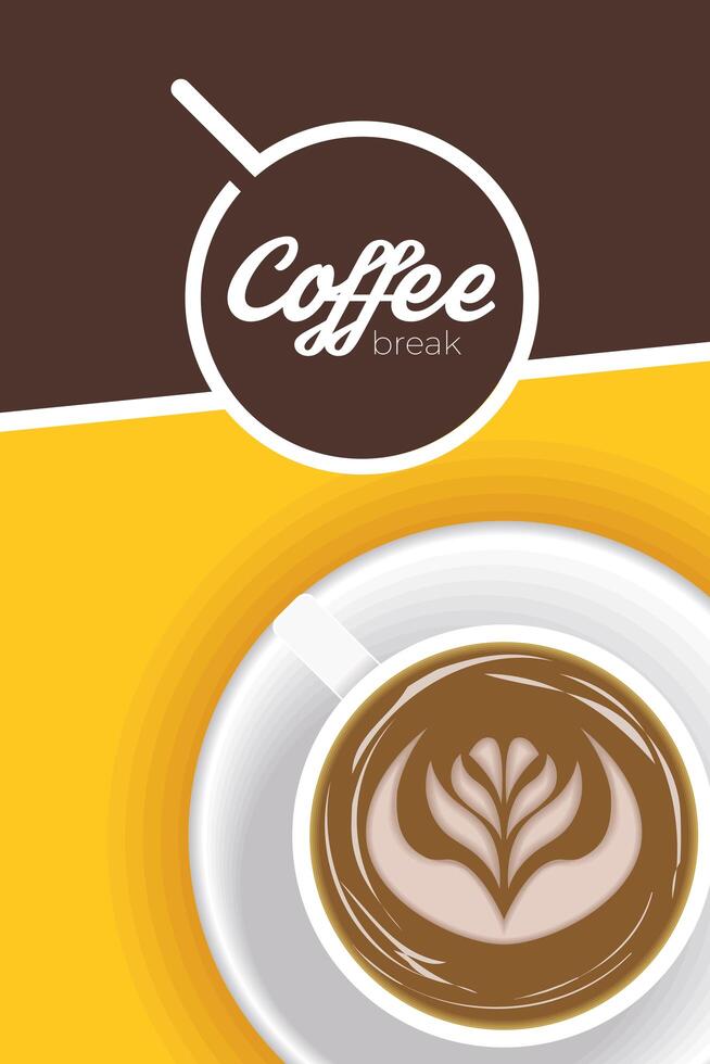 coffee break poster vector
