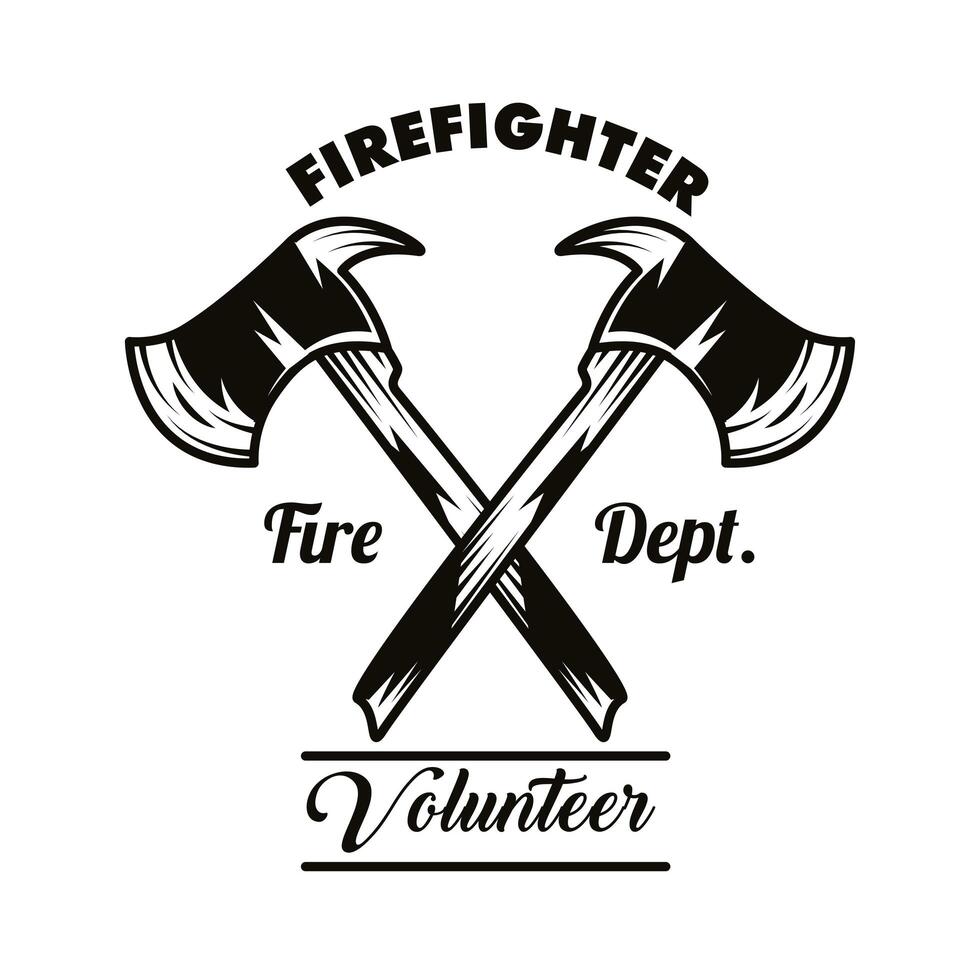 insignia de voluntario bombero vector