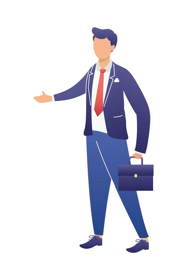 Businessman with suitcase vector