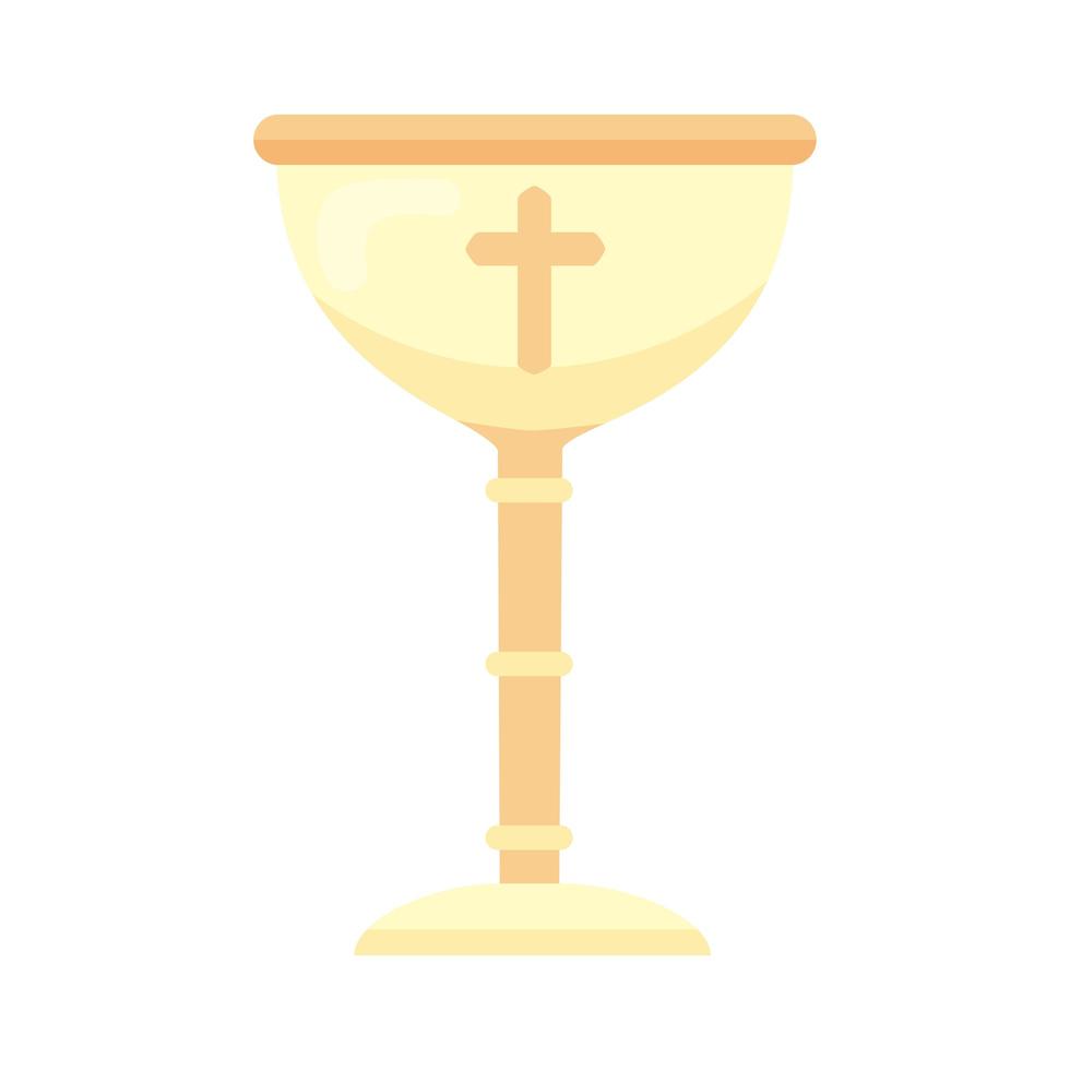 first communion chalice vector