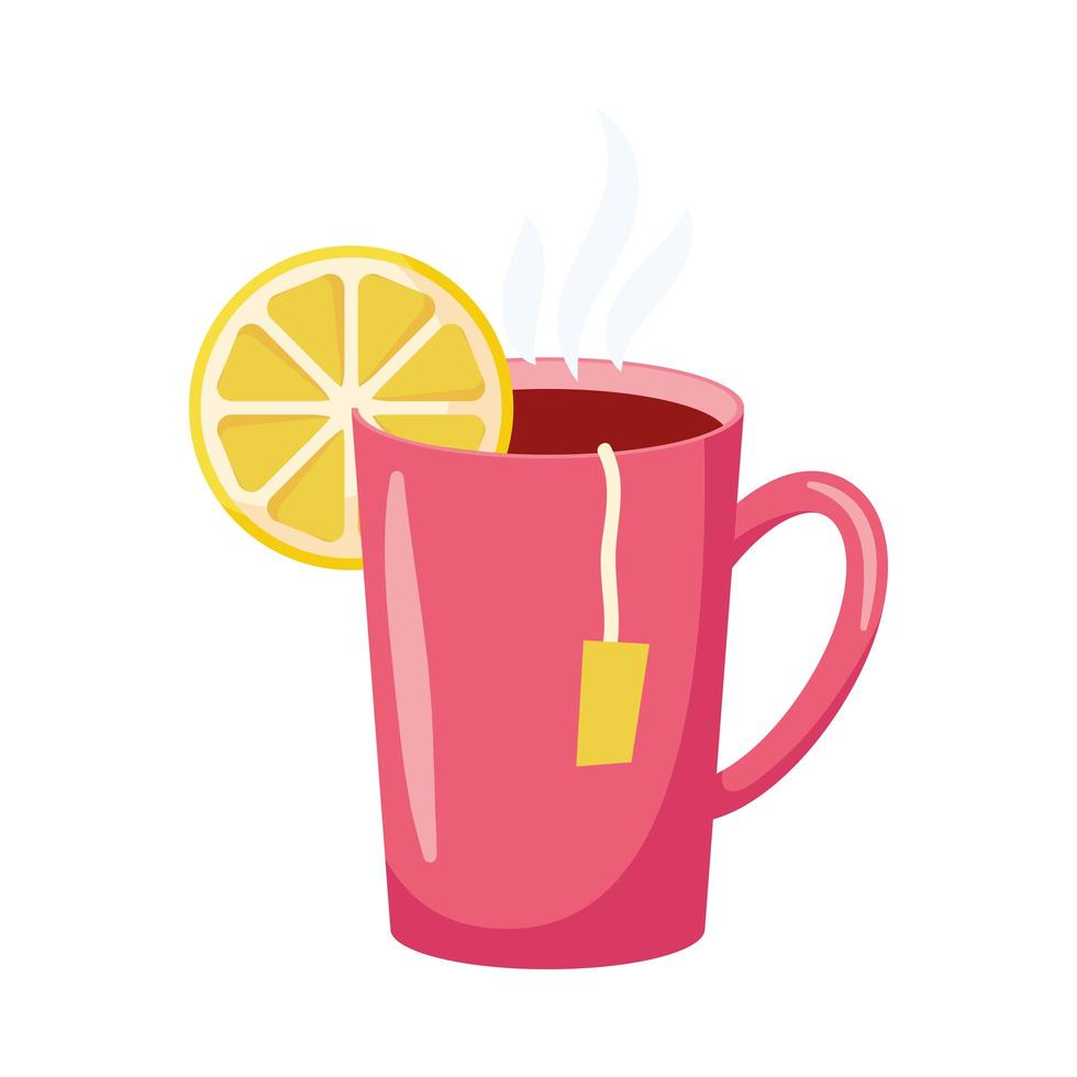 citrus tea hot vector