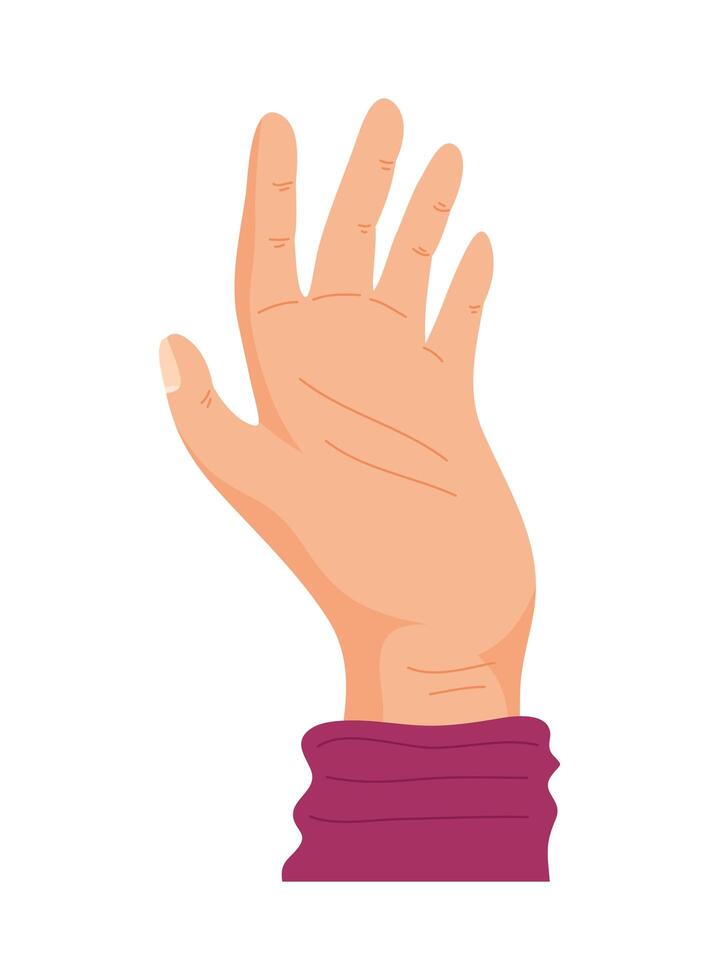 mano humana signo vector