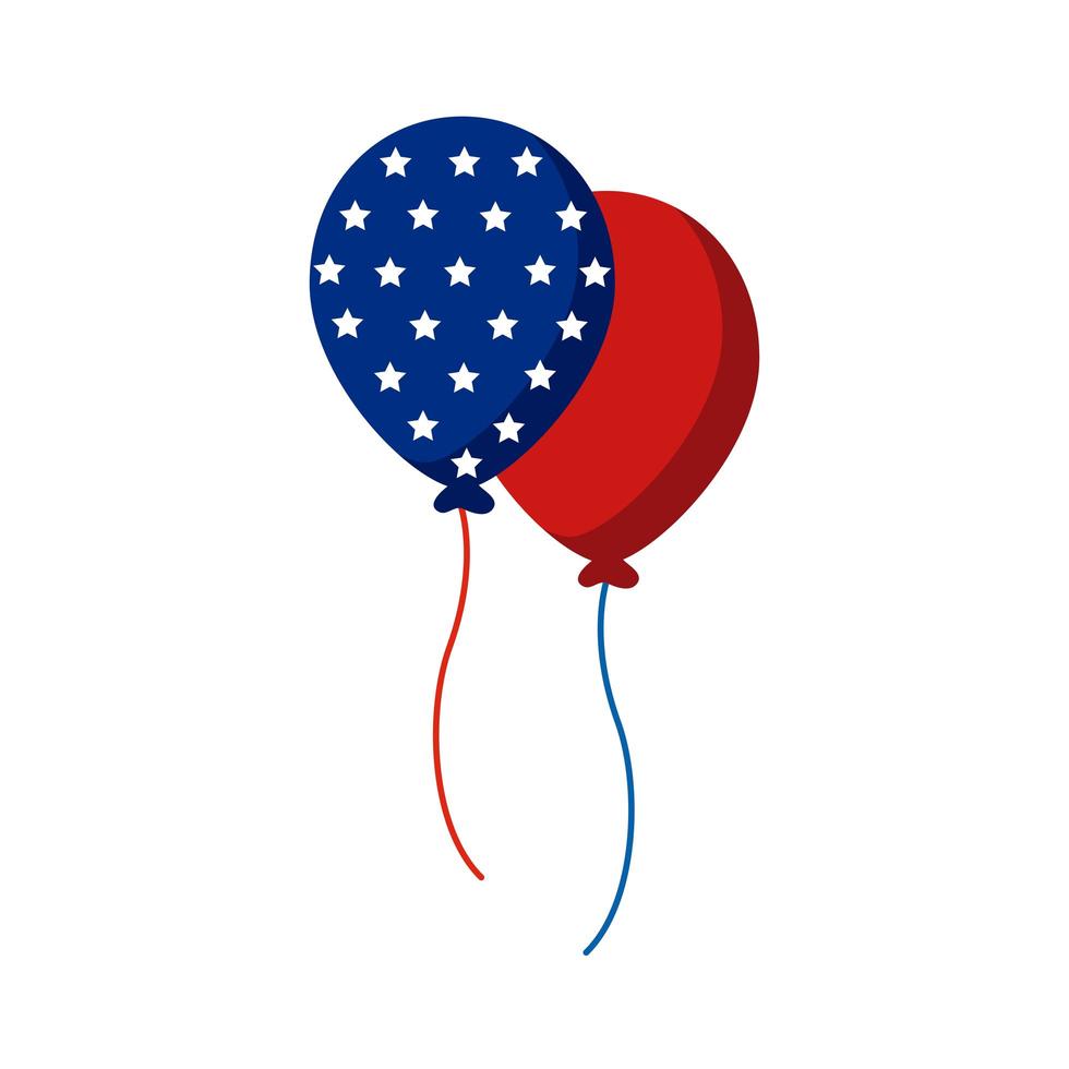 usa flag balloons helium vector