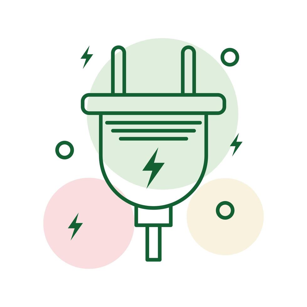 energy plug icon vector