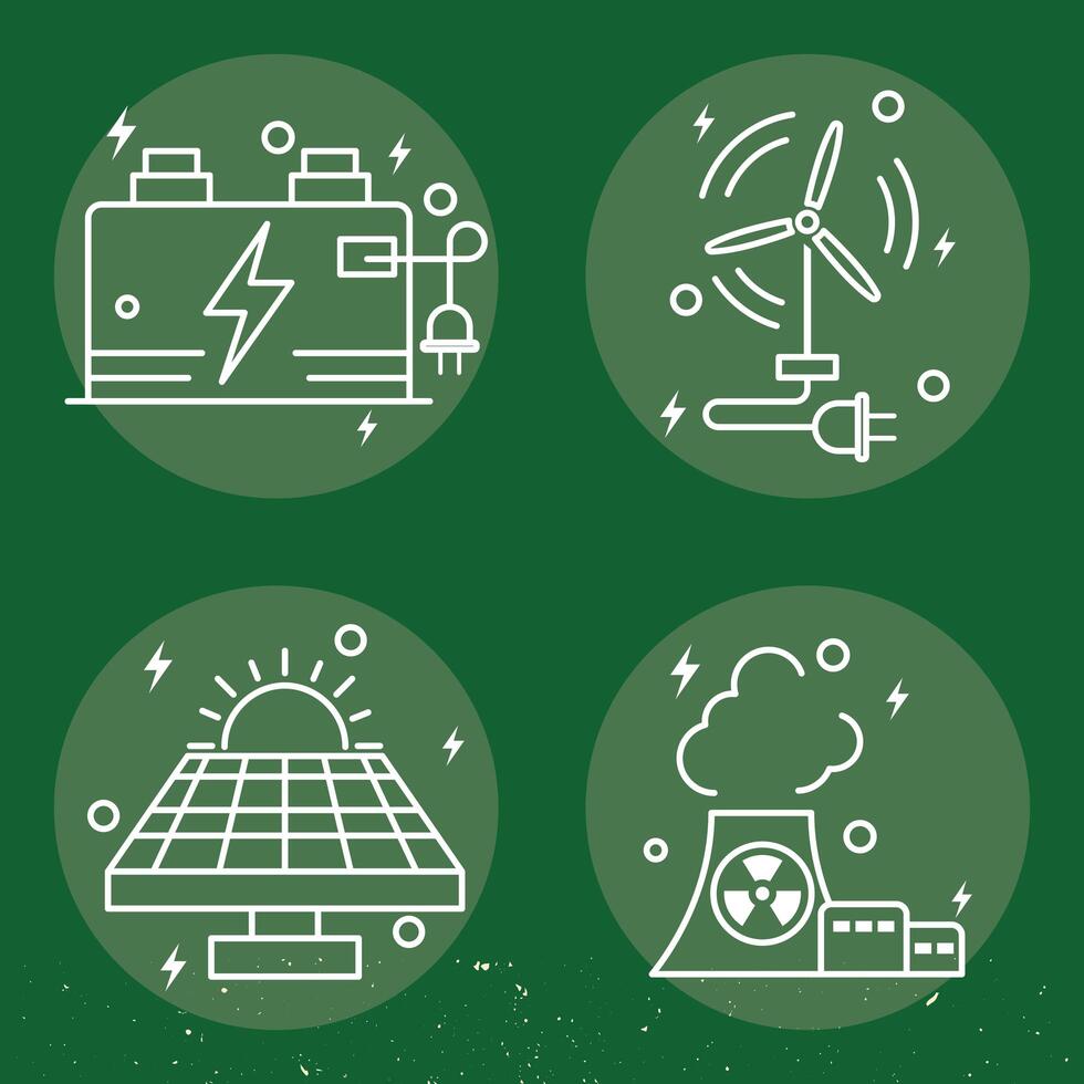 energy four icons vector