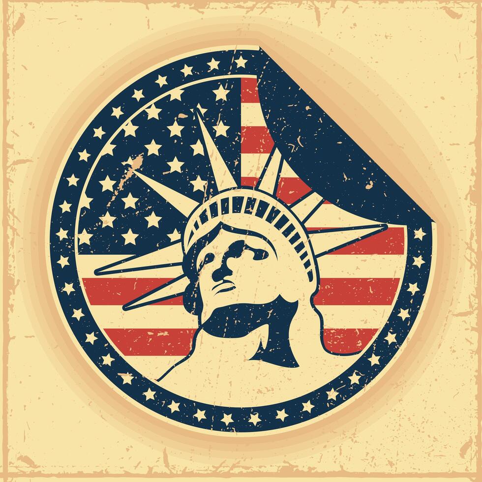 usa circular sticker vector