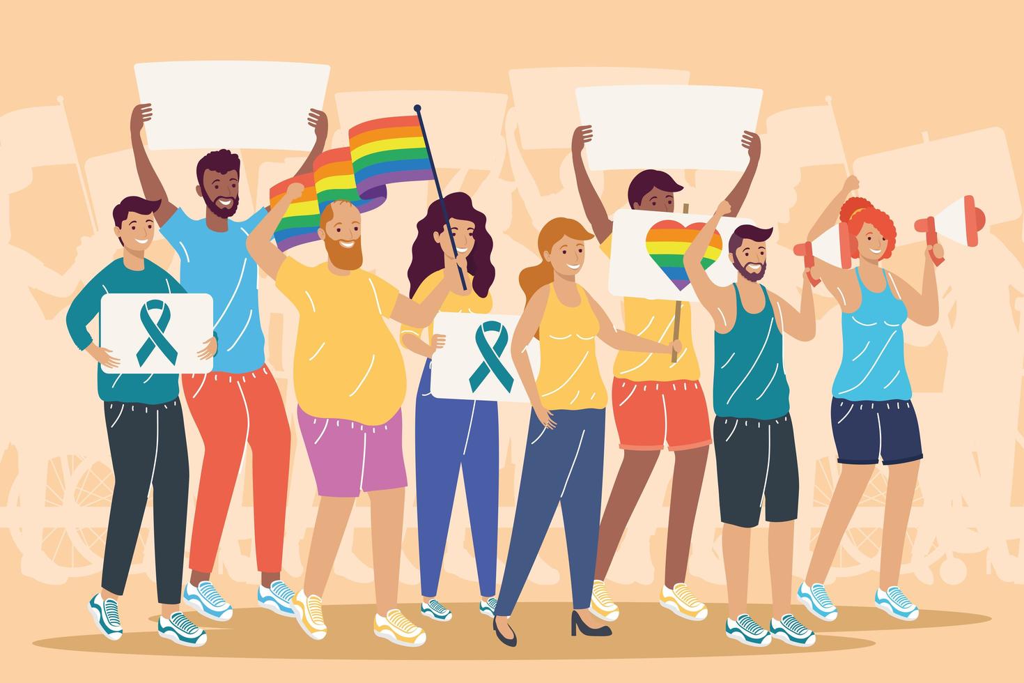 young persons lgtbi vector