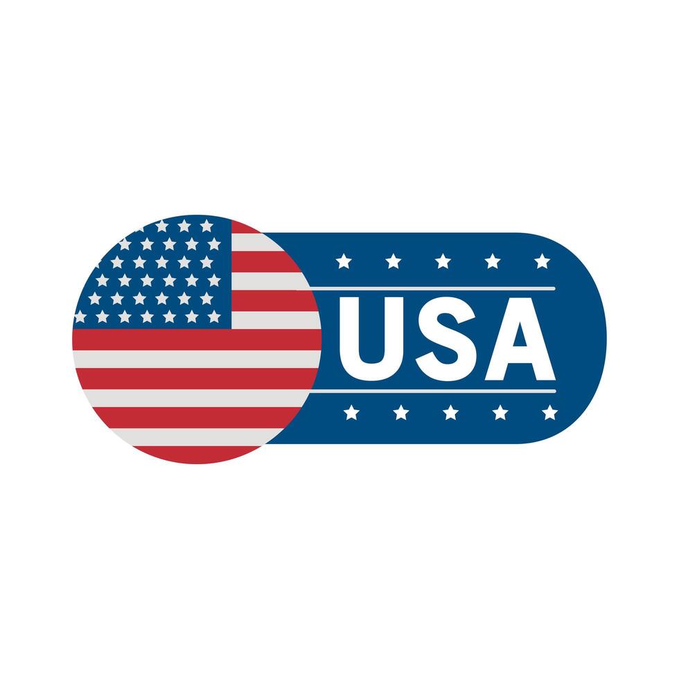 made in usa label vector