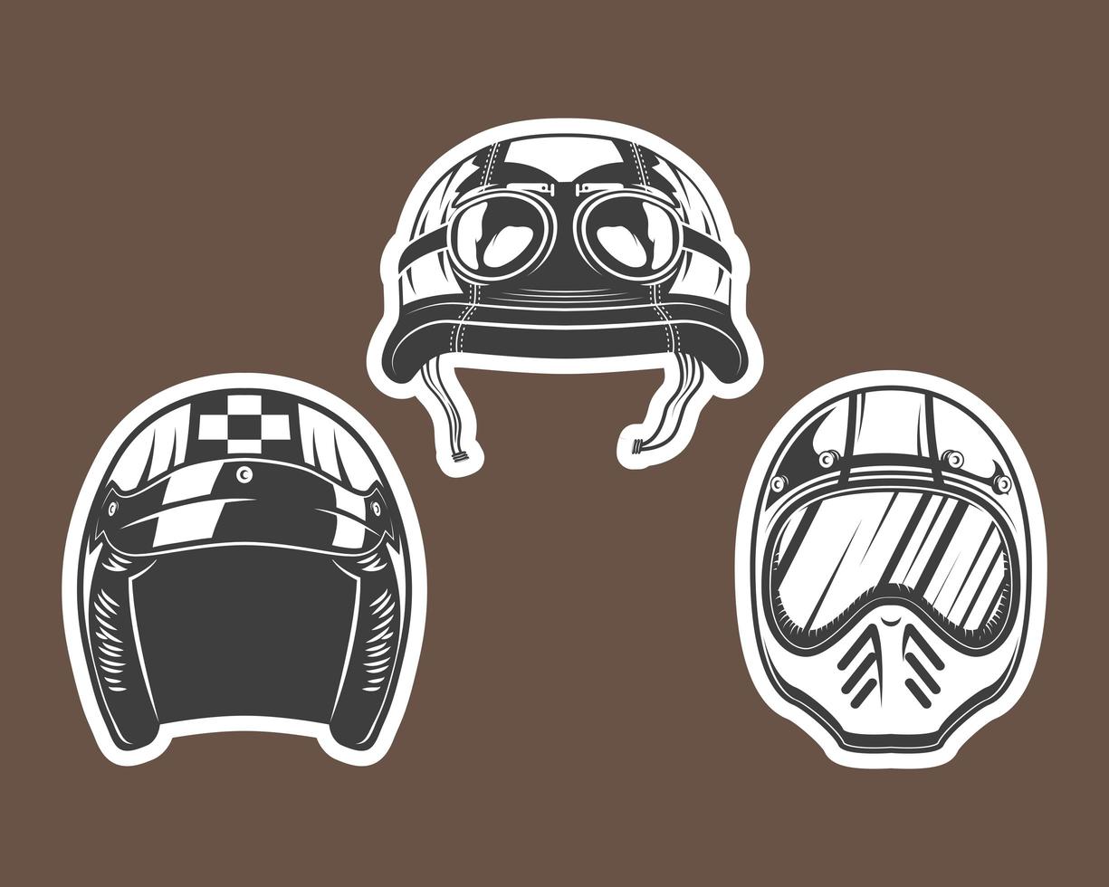 helmet icon set vector