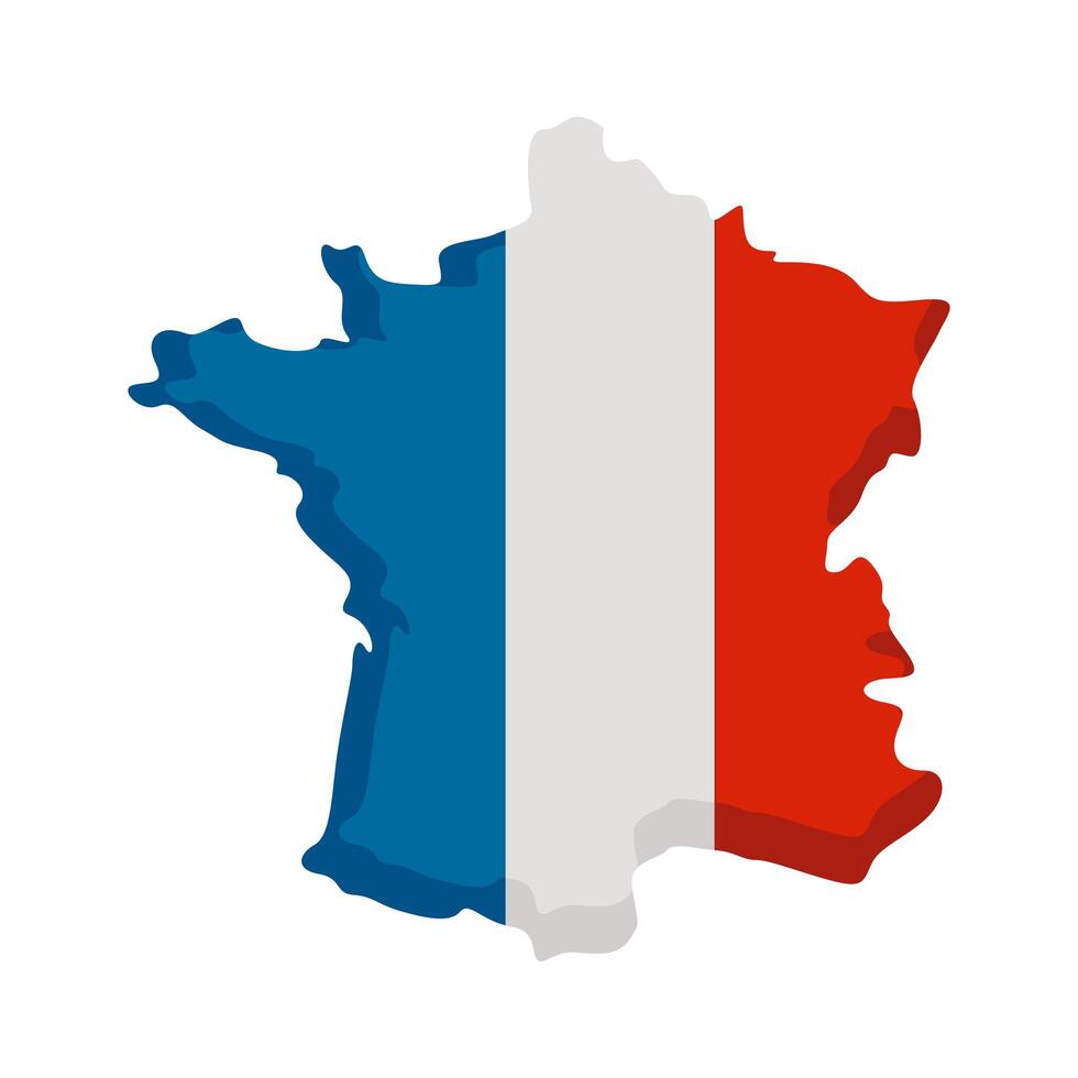 france flag map vector