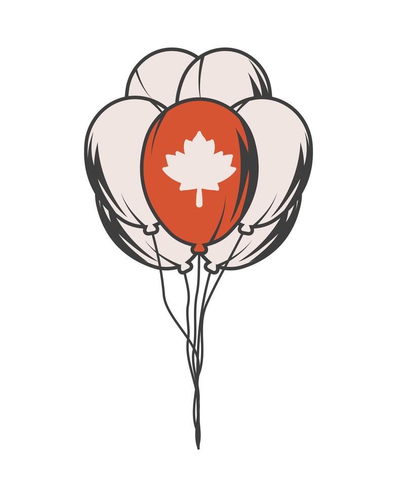 canada balloons helium vector