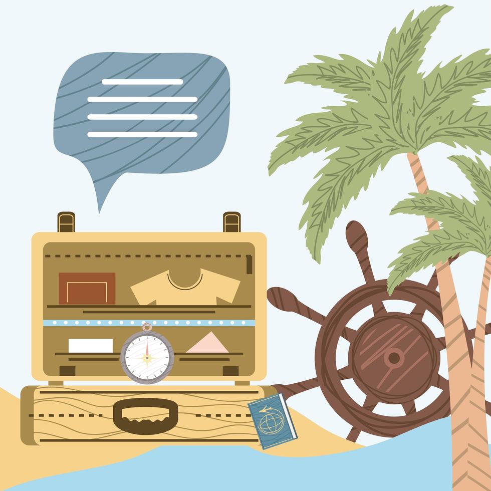 good beach trip vector