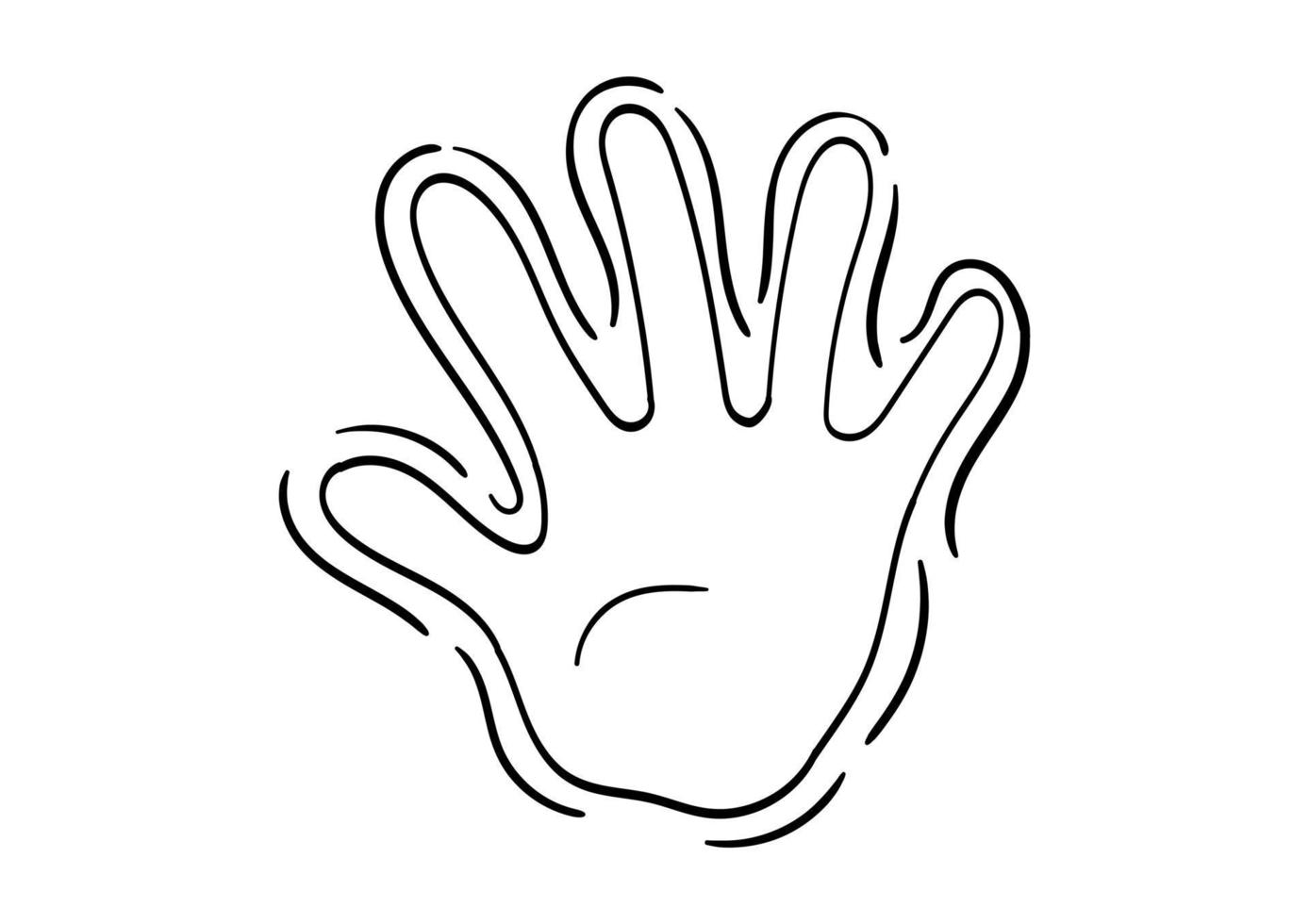 hand drawn palm illustration vector