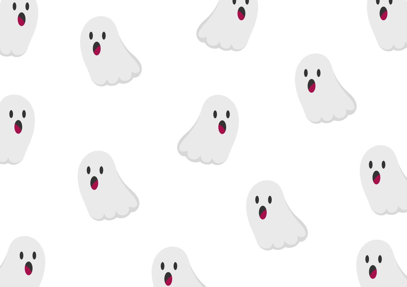 lindos fondos de fantasmas con caras lindas y adorables vector