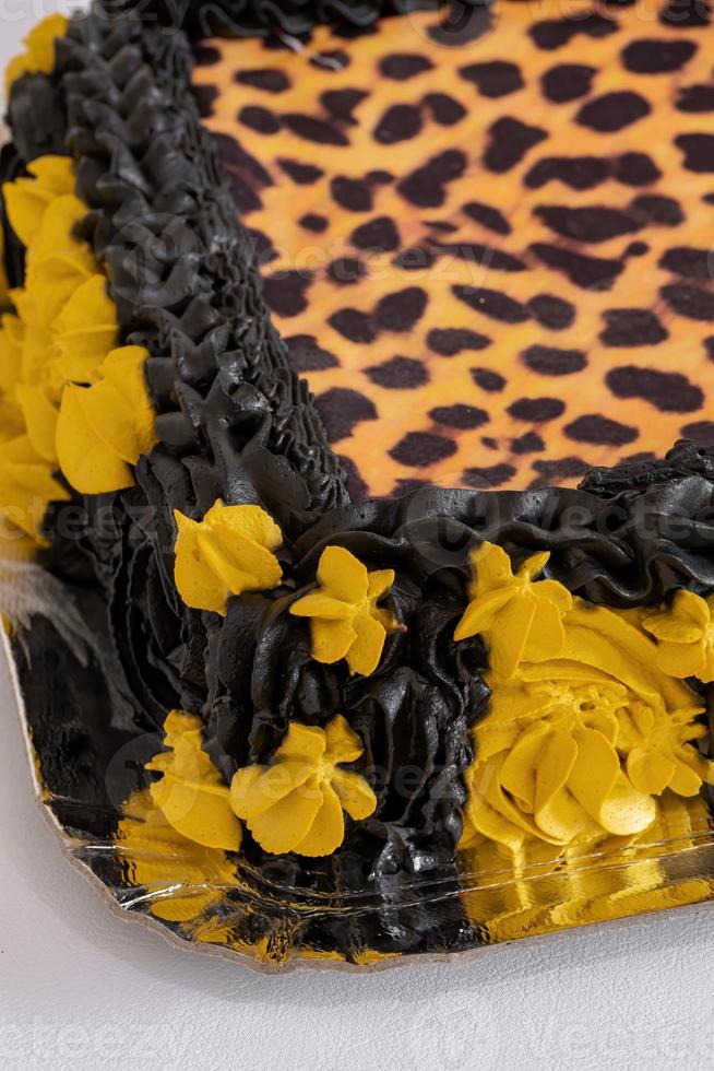 cake with leopard print photo