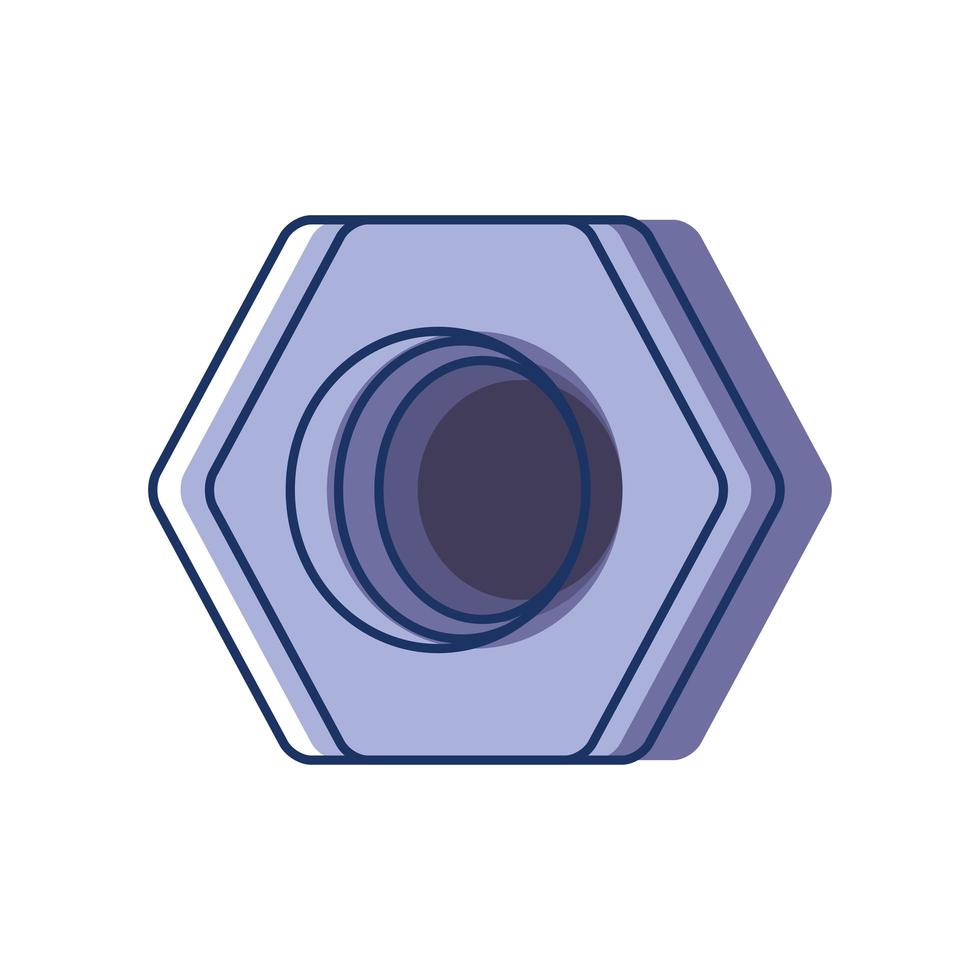 nut for screw tool vector