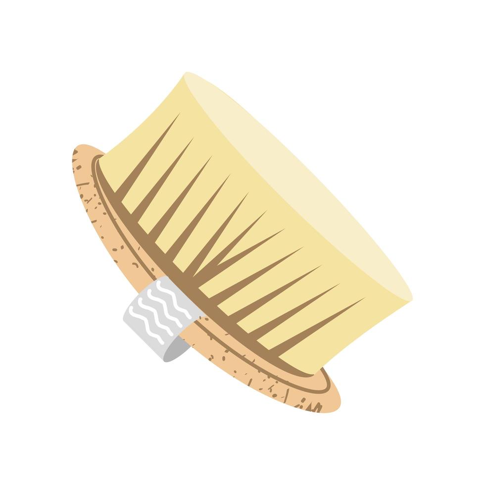 wood brush clean vector