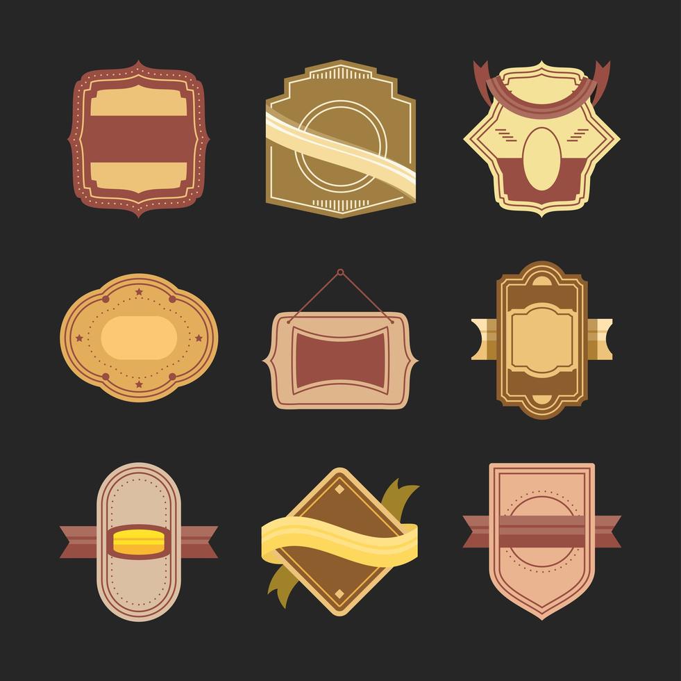 set vintage labels vector