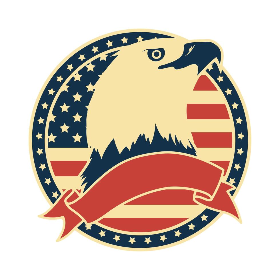 usa eagle stamp vector