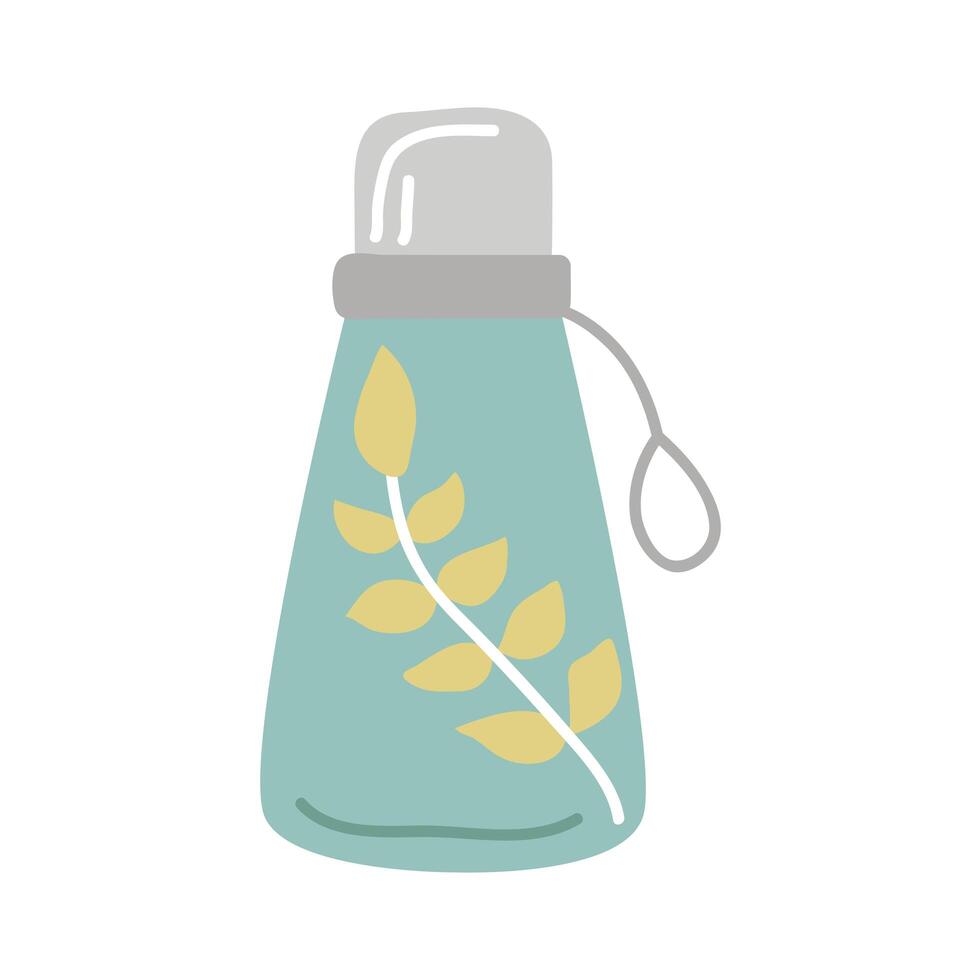 reusable bottle beverage vector