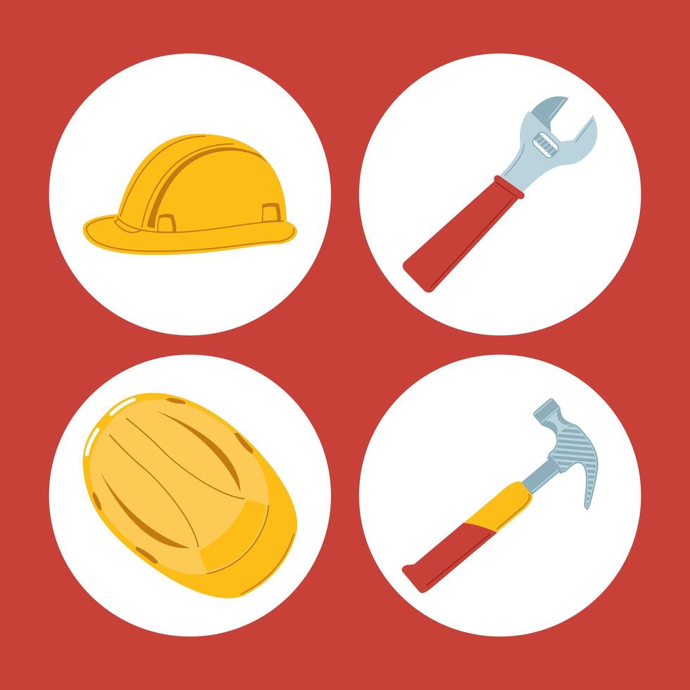 helmets and tools vector