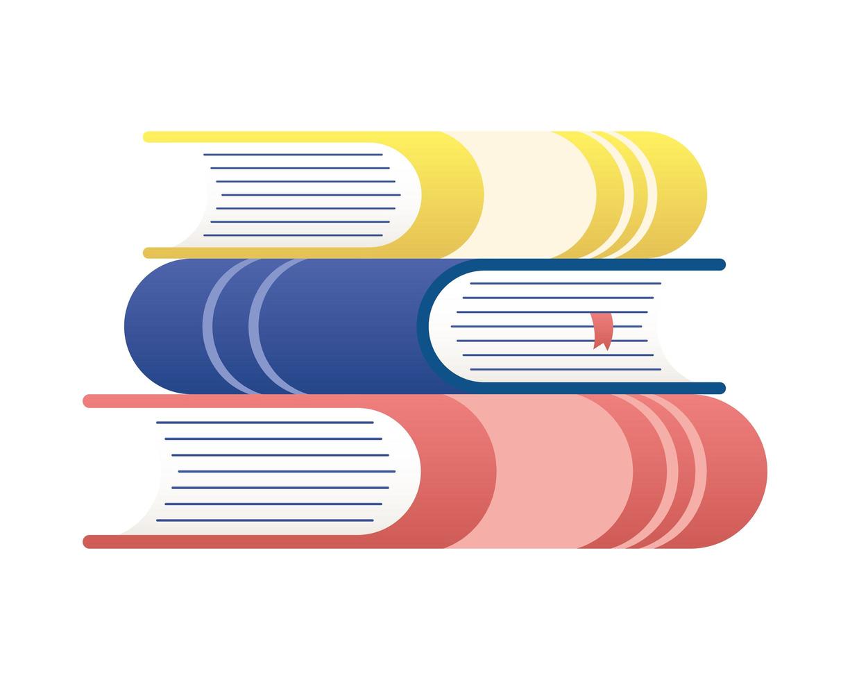 education books icons vector