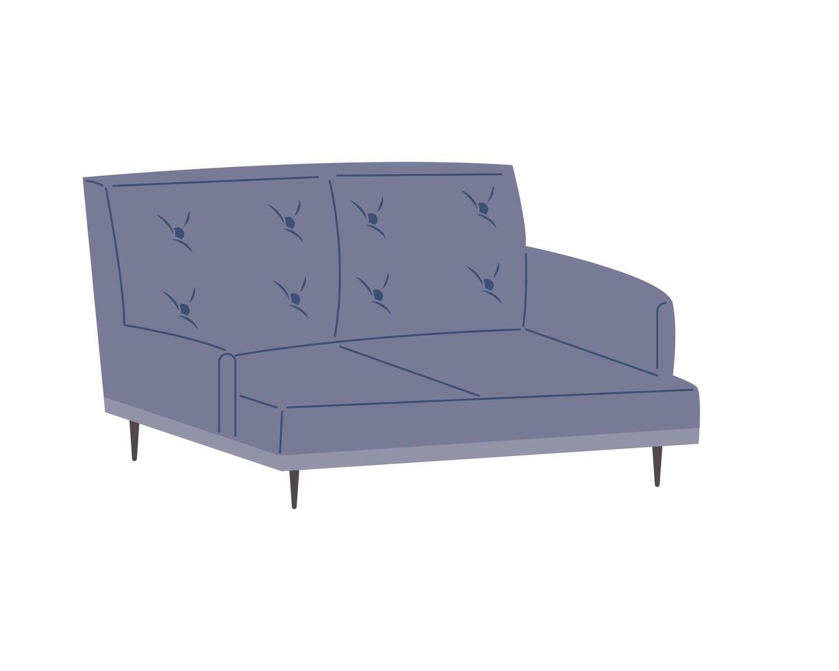 blue couch design vector