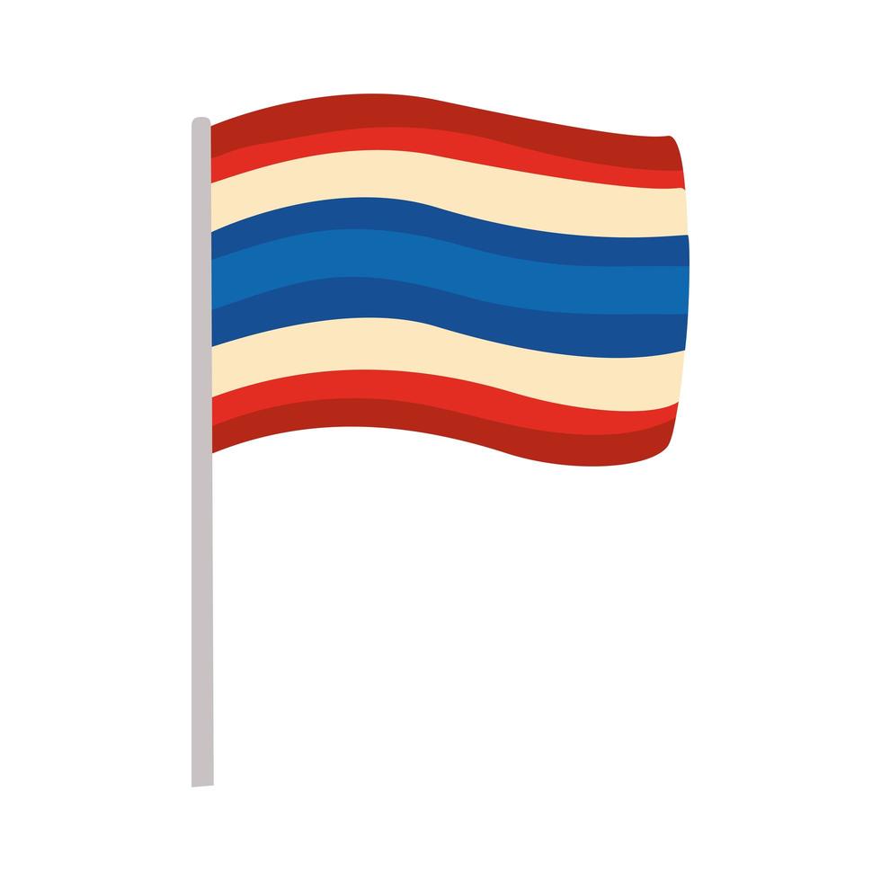 emblema de la bandera de tailandia vector
