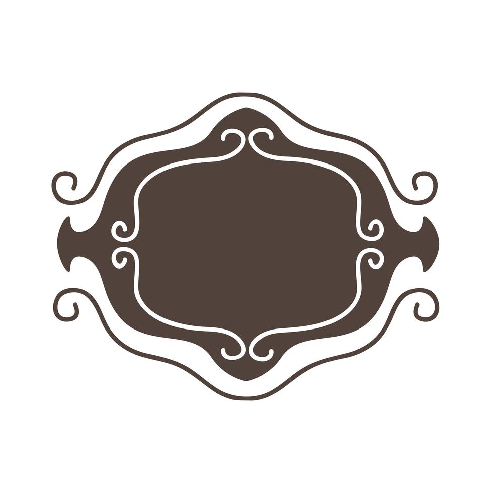 Isolated ornament frame vector