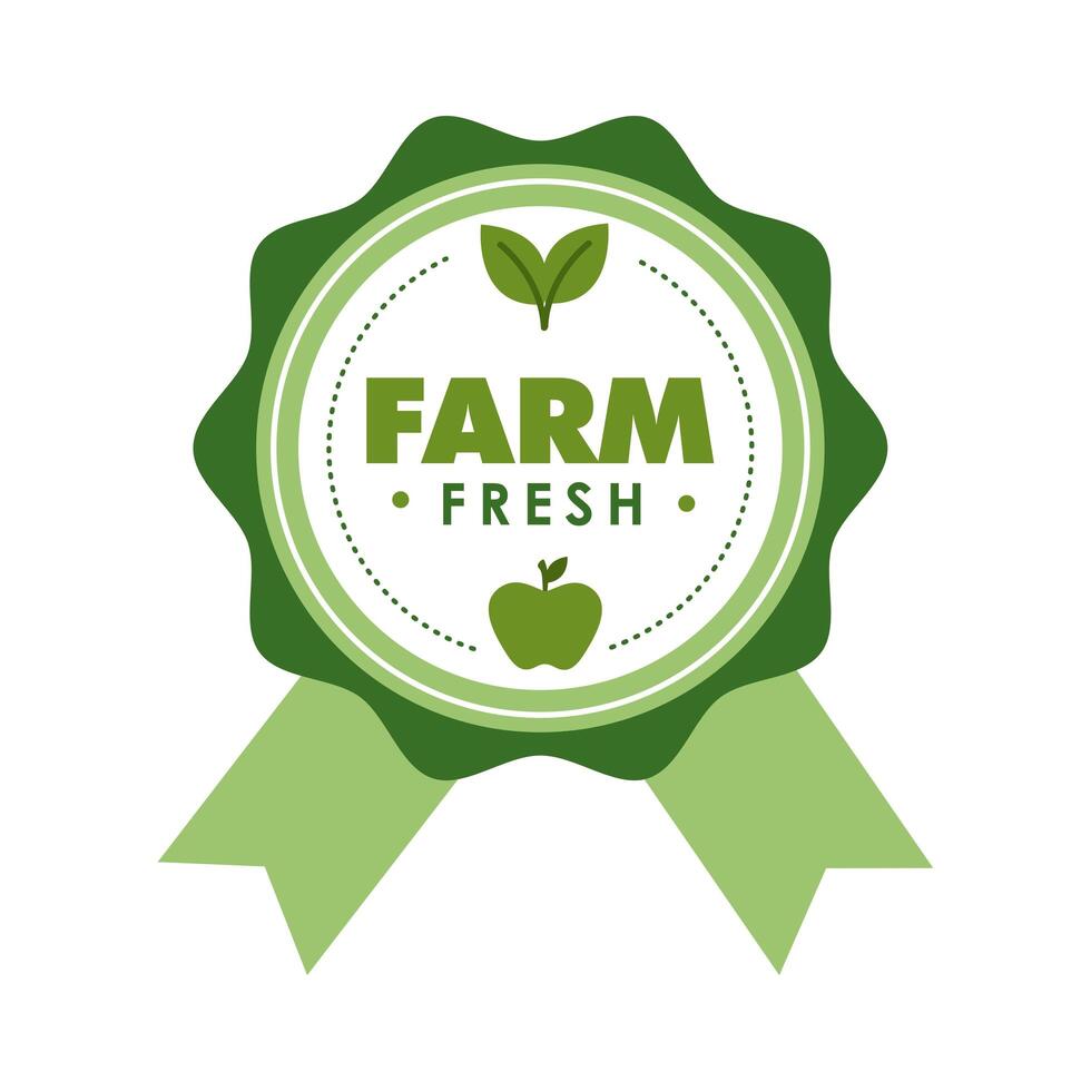 farm fresh medal vector